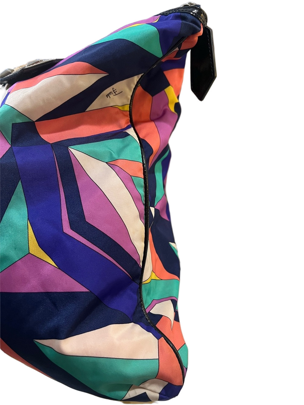 Emilio Pucci Multicolor Geometric Tote - Blue, Pink & Teal - Travel Bag - Picture 5 of 17